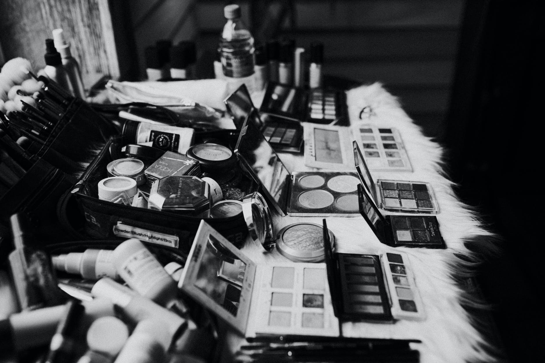 different cosmetic products for beauty procedures
